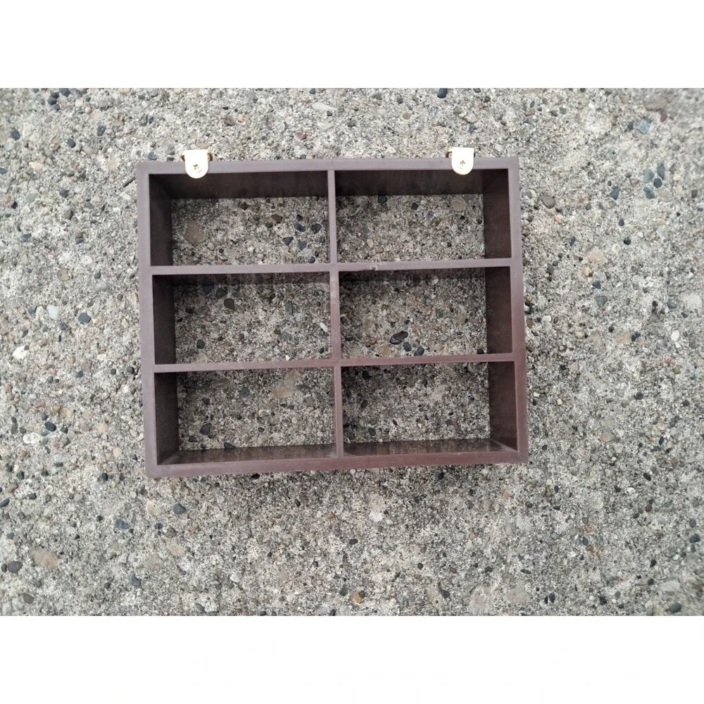 Miniature Wooden Display Shelf Hanging 6 Hole 6